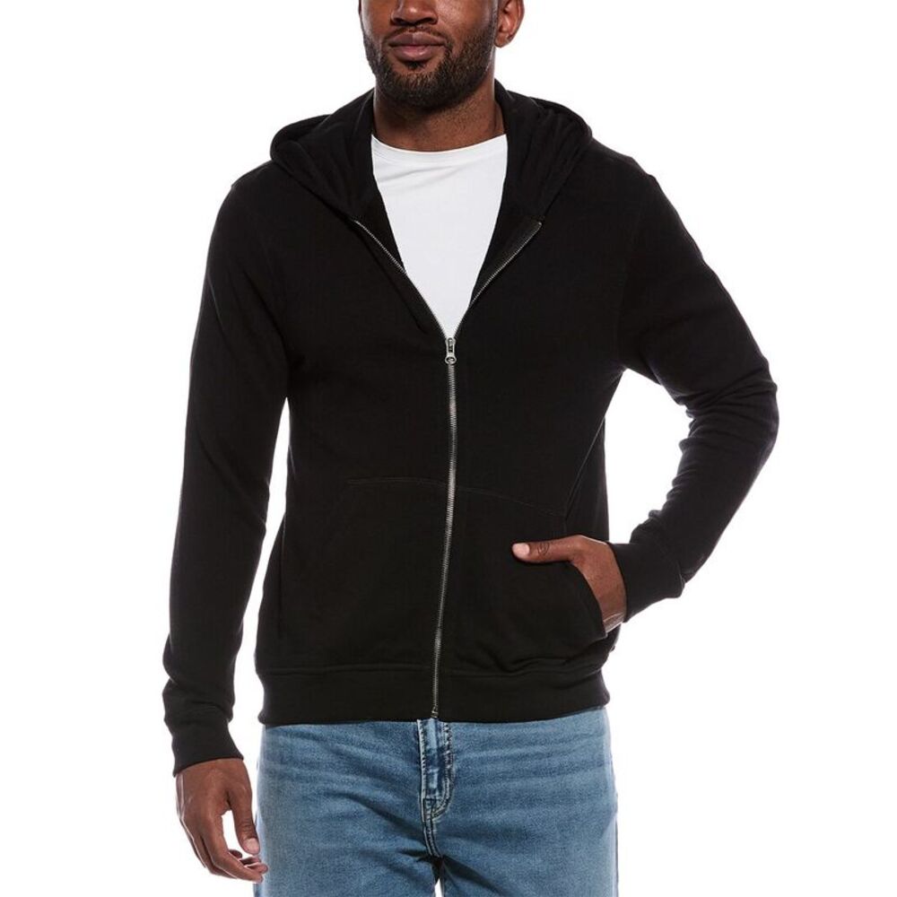 Atm Anthony Thomas Melillo Mens  French Terry Zip Hoodie, Black